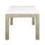 Meuble de salle à manger moderne 5 pièces avec plateau rectangulaire en pierre de marbre et sièges rembourrés confortables de style contemporain avec surface blanche