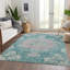Machine Washable Indoor/Outdoor Claudian ACN1236 Teal Rug-103718889