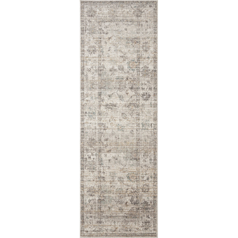 Tapis argenté / colombe Magnolia Home par Joanna Gaines X Loloi Millie, Tapis de couloir 2 pi 7 po x 10 pi