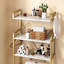 Étagère de rangement au-dessus de la toilette avec 3 niveaux et crochets, organisateur de salle de bain peu encombrant pour serviettes, papier hygiénique et buanderie, structure en métal robuste