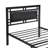 Jet Black Modern Twin Size Metal Platform Bed with Sturdy Support Structure, No Box Spring Required