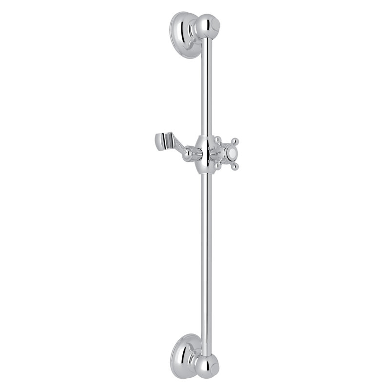 Modern Italian Polished Chrome Wall-Mounted Shower Slide Bar