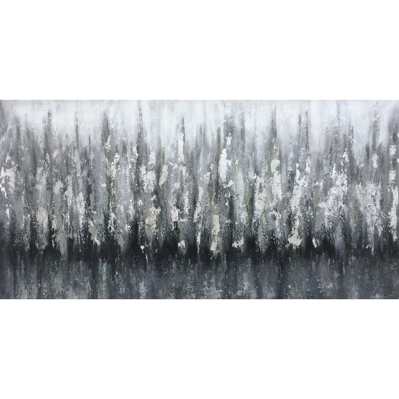 Peinture abstraite sur toile argentée abstraite