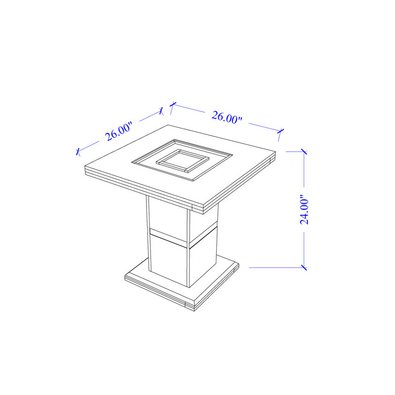 Table de bout ARIYA DARK GREY, Gris foncé