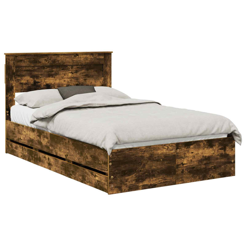Bed Frame, Small Double (4'), Smoked Oak