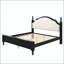 Grand lit plateforme en bois avec tête de lit tapissier-60327622-60327623