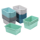 ECR4Kids Scoop Front Storage Bin, Multipurpose Organization, 20-Piece