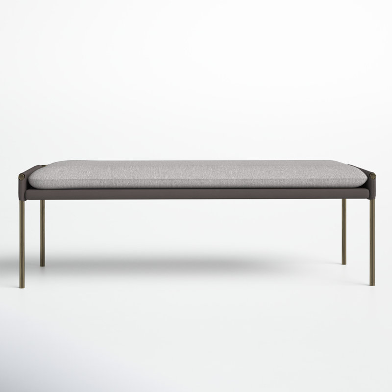 Madge Upholstered Bench, Belfast Heather Gray