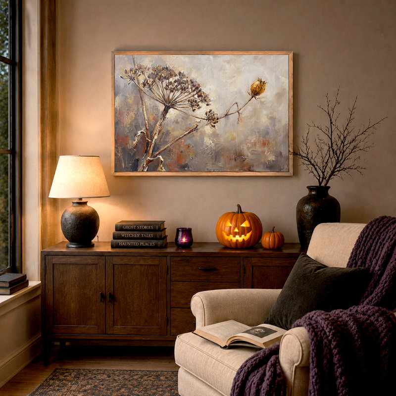 Art mural sur toile d'Halloween, H 32 po x l 48 po
