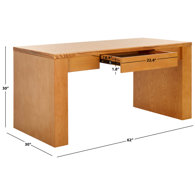 Deborah Solid Wood Writing Desk, Brown