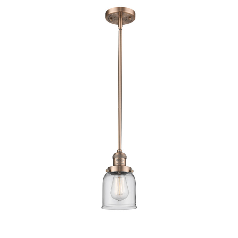 Hardison 1 - Light Single Pendant, Clear, Antique Copper