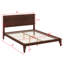 Lit plateforme en bois de bambou de style Mid-Century avec support en lattes de bois-795761469-795761468