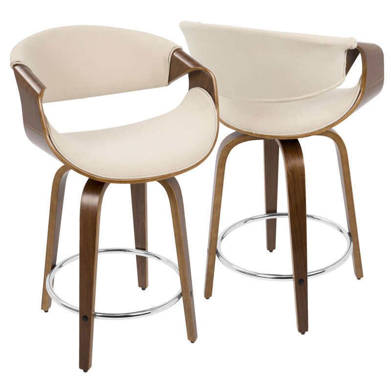 Tabouret de bar et de comptoir Archaimbaud, Tabouret de comptoir (siège d'une hauteur de 24 p, Crème