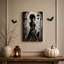 «Gothic Woman in Vines with Black Cat», art mural sur toile-1868207932