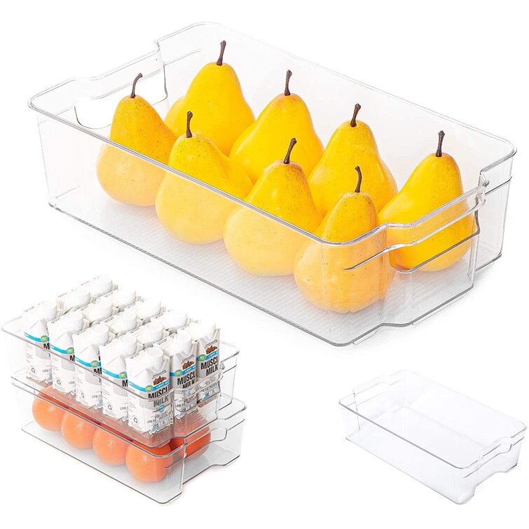 iDesign Plastic Kitchen Storage Bins, Clear, 2-Pack, 14 inch x 8.25 inch x 3.5 inch, Size: One Size