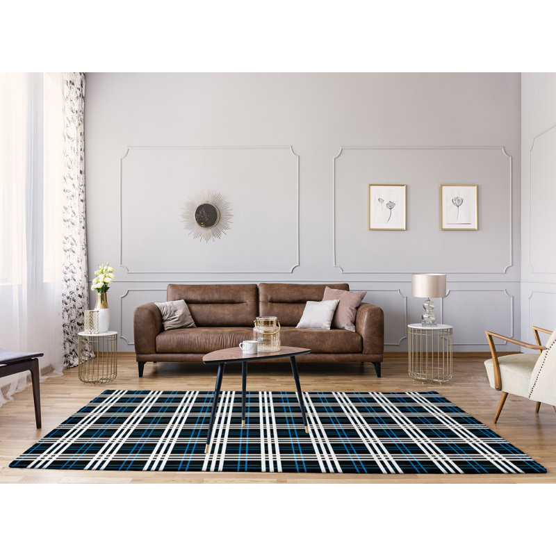 Plaid Indoor Rug, Rectangle 5' x 7'