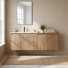 Meuble-lavabo simple 54 po avec lavabo en céramique et conception sans poignée