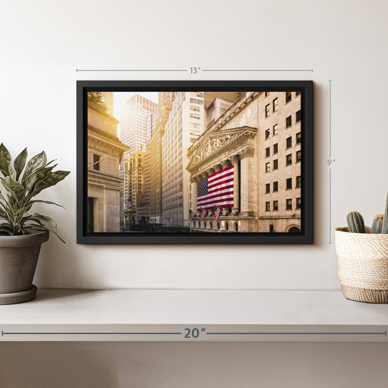 «Wall Street American Flag Wall Art», H 13 po x l 9 po