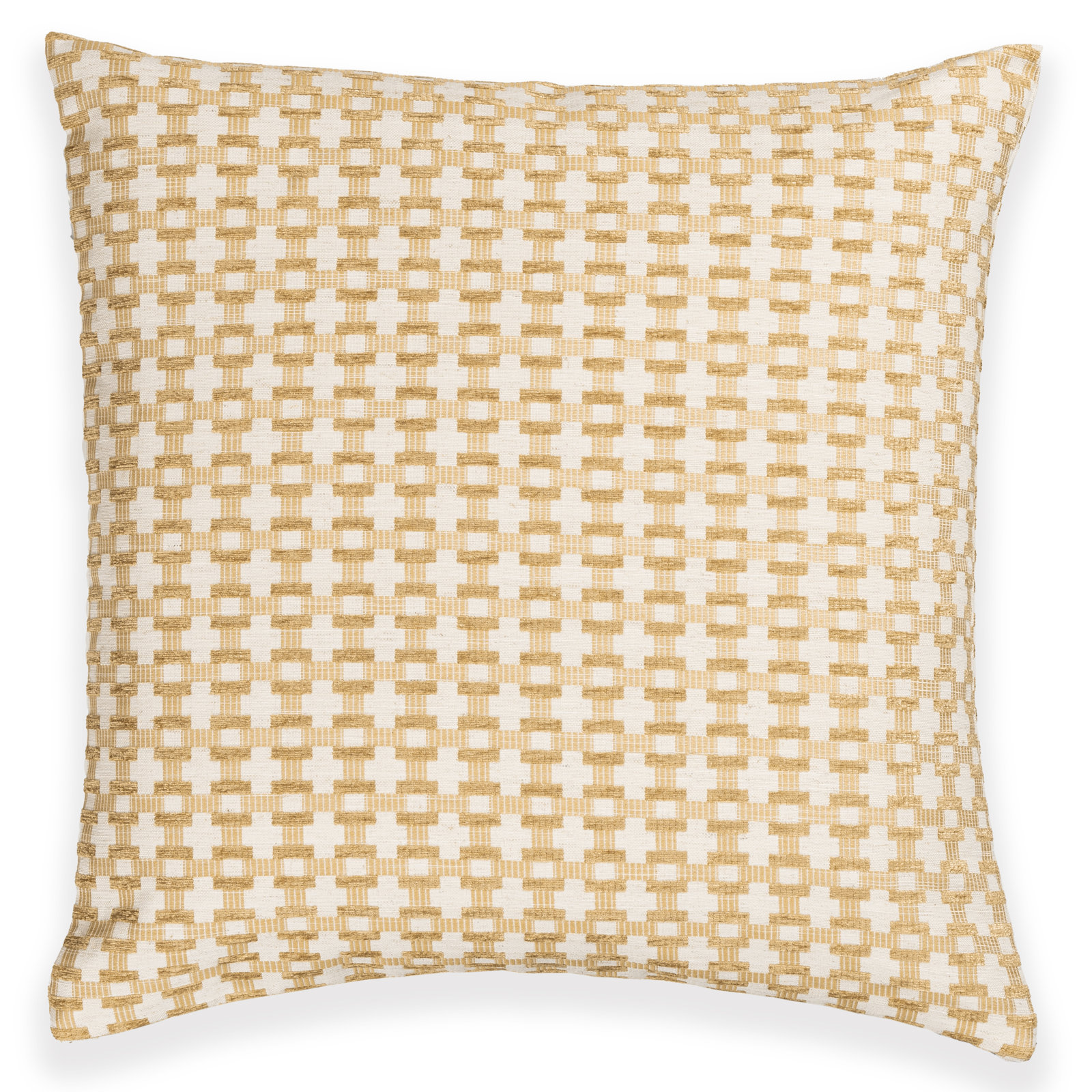 Birch Lane Stride Throw Pillow Throw, Polyester, Yellow Geometric, Square 17"