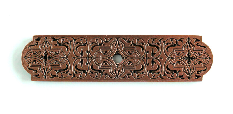 Olde World Metal Knob Backplate, Antique Copper