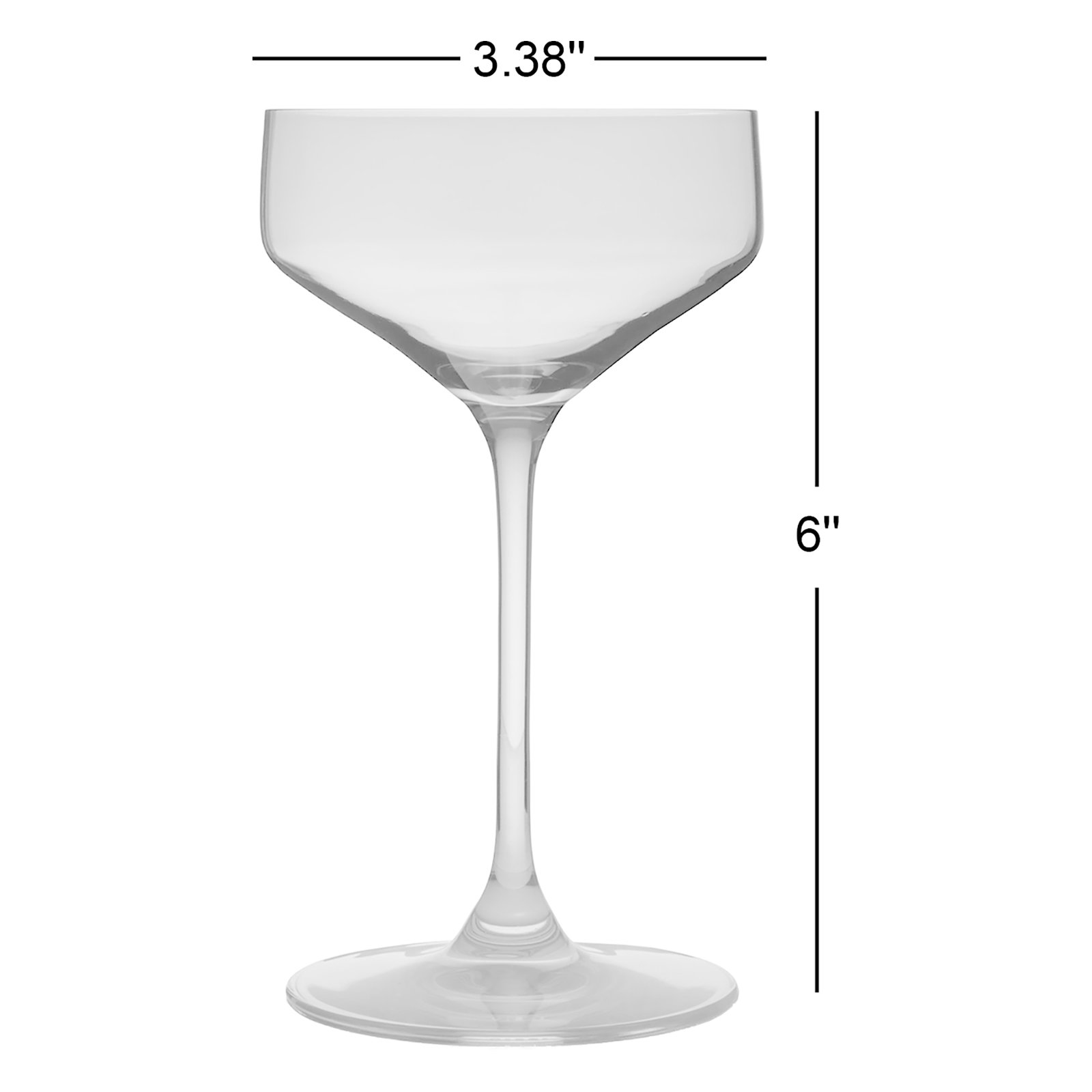 Reserve Nouveau Crystal Coupe Glasses, Pink