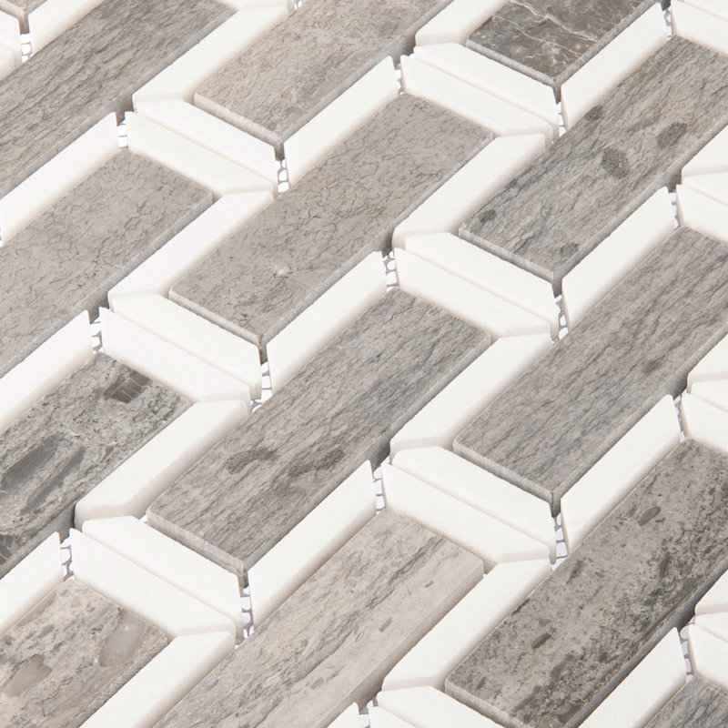 Turret Natural Stone Tile Mosaic Sheet, Quinn