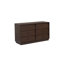 Commode 6 tiroirs 46,9 "de long en noyer foncé 6 tiroirs - panneau arrière uni-613153693