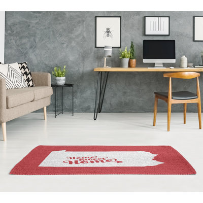 Tapis en coin rouge doux home Harrisburg