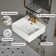Los Flexi Floating Wall Mount Sink with 3-Hole at 4" Centers, White Ceramic with Overflow