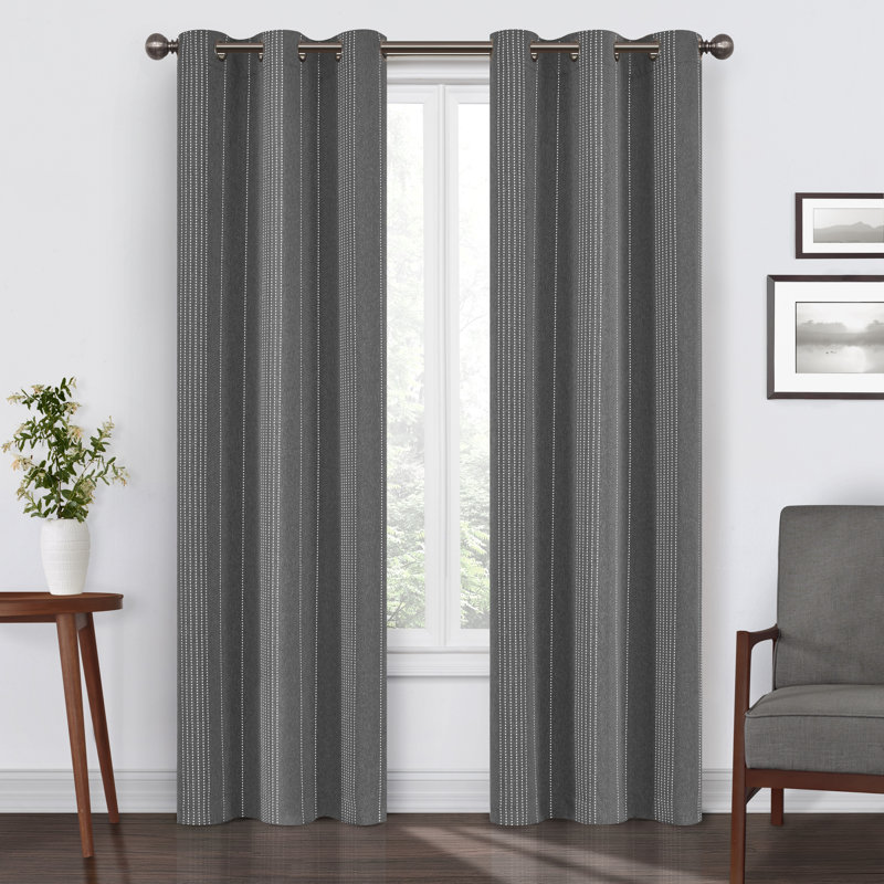 Blackout Curtain Single Panel, Light Gray, 40" W x 84" L