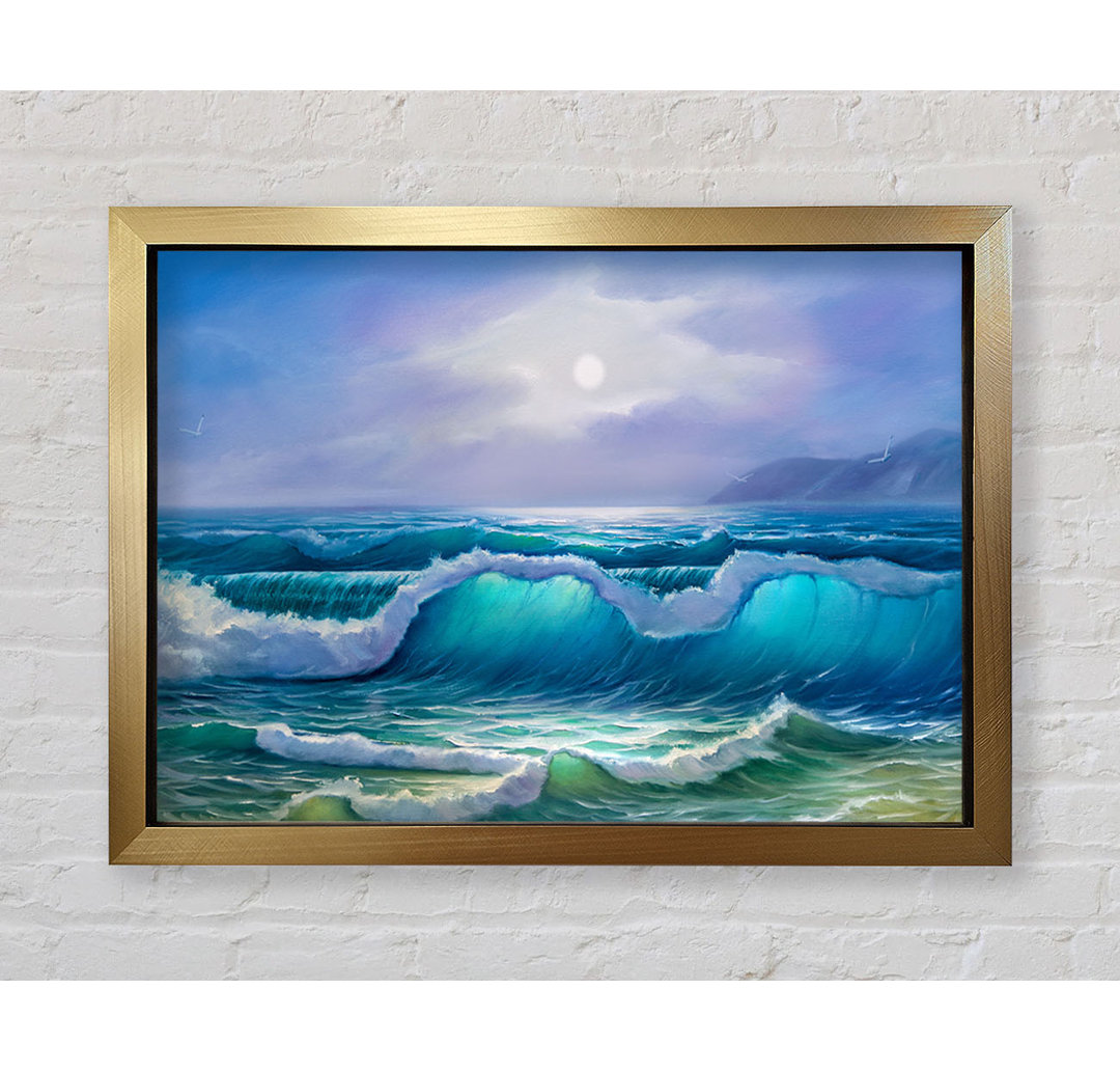 Waves Off The Coast - Einzelne Bilderrahmen Kunstdrucke