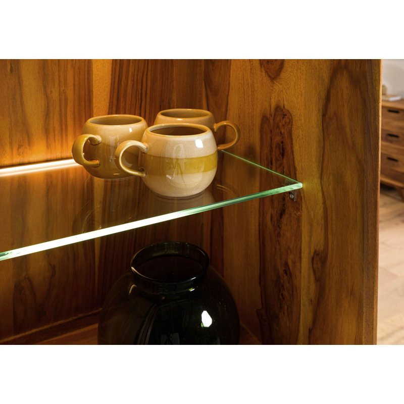 90cm Solid Wood Sideboard, Tan