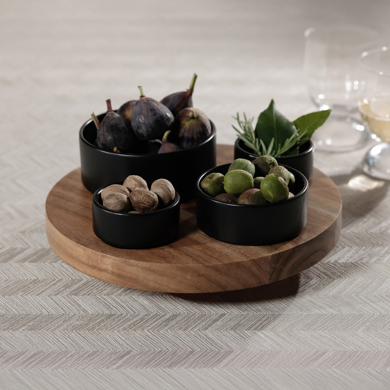 Acacia Wood Lazy Susan