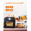 Friteuse à air CHK Series multi-four, 17-QT multifonctionnel et multi-niveaux, 1500 W, noir