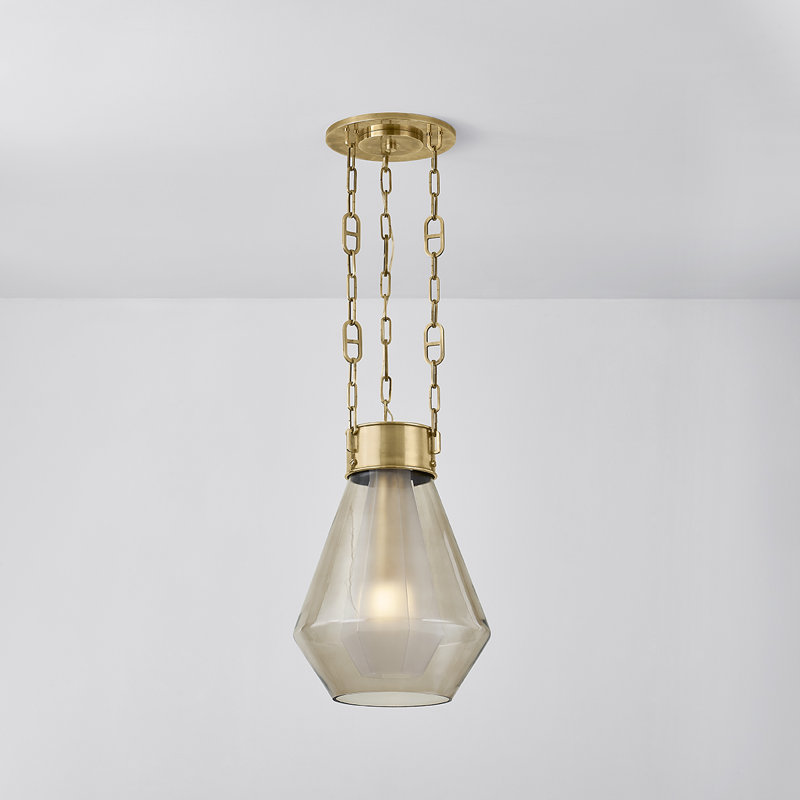 Tragus 1 Light Pendant by Noz Nozawa for Corbett Lighting, 17.75" H x 14" W x 14" D
