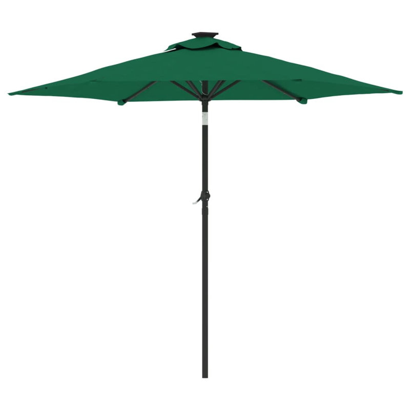 Beach Parasol, Green, 212cm H x 225cm W x 225cm D