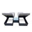 Tyndale 195cm Long Reclining Single Sun Lounger with Cushions and Table-411703439-411703438
