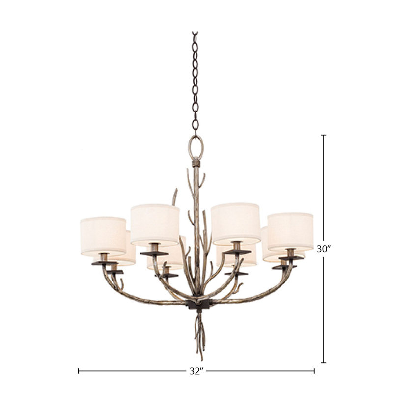 Lustre en bronze 8 LT Denali Kalco