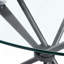 Table ronde circulaire en verre trempé transparent