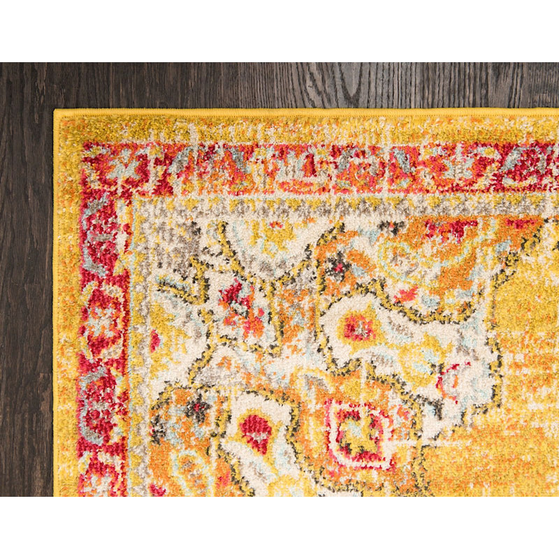 Tapis oriental en polypropylène tissé à la machine Pennylane, Rectangle 9 pi 10 po x 13 pi 1 po