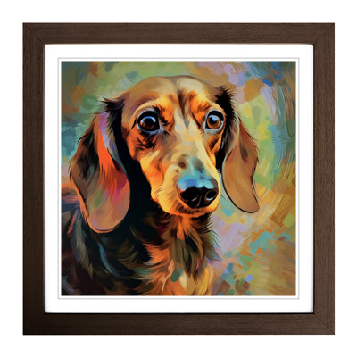 Dachsund Expressionism - Framed Print