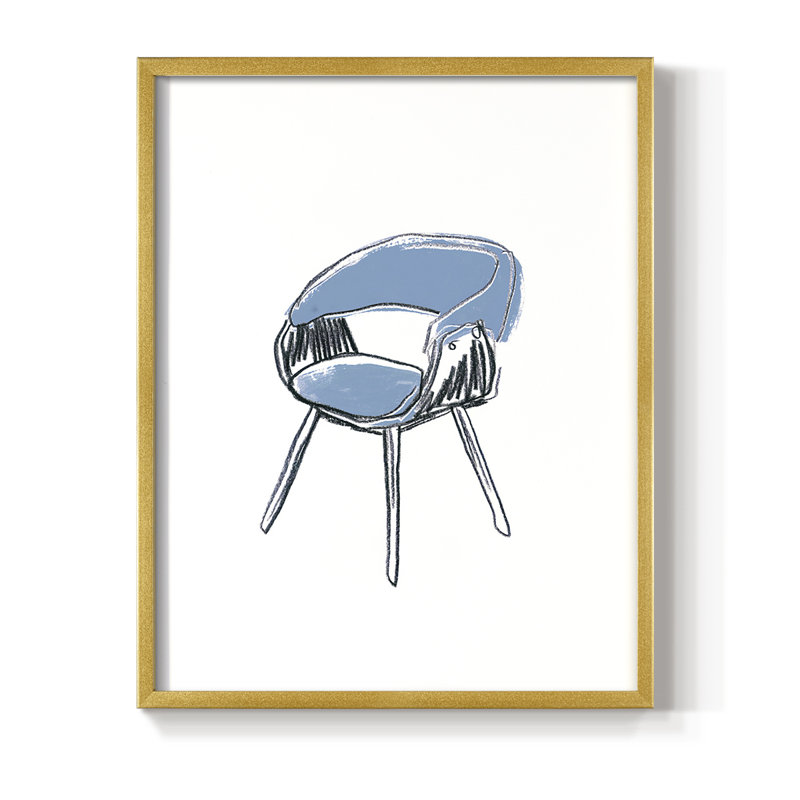 Take a Seat I Framed Print - Solid Wood, 10" H x 8" W