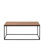 Table basse industrielle moderne avec structure en métal, noyer, 39,4 x 16,5 x 23,6 pouces | 100% panneau de particules enduit de mélamine, épaisseur: 0,6 pouce | Conception élégante et durable pour les espaces de salon et de détente