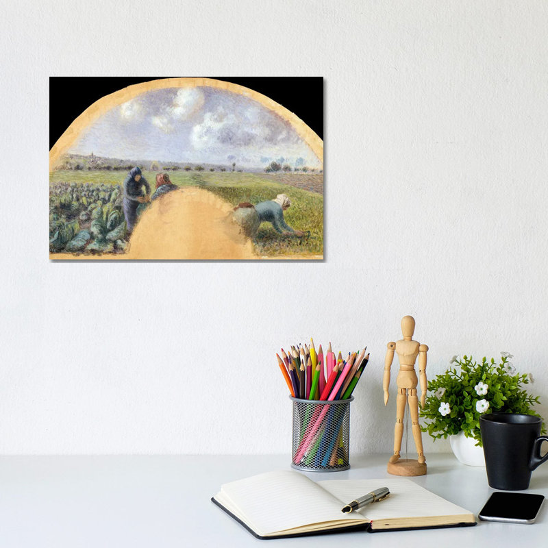 «Fan Mount, The Cabbage Gatherers», reproduction d'art sur toile tendue, H 8 po x l 12 po, Toile tendue, Ne s’applique pas