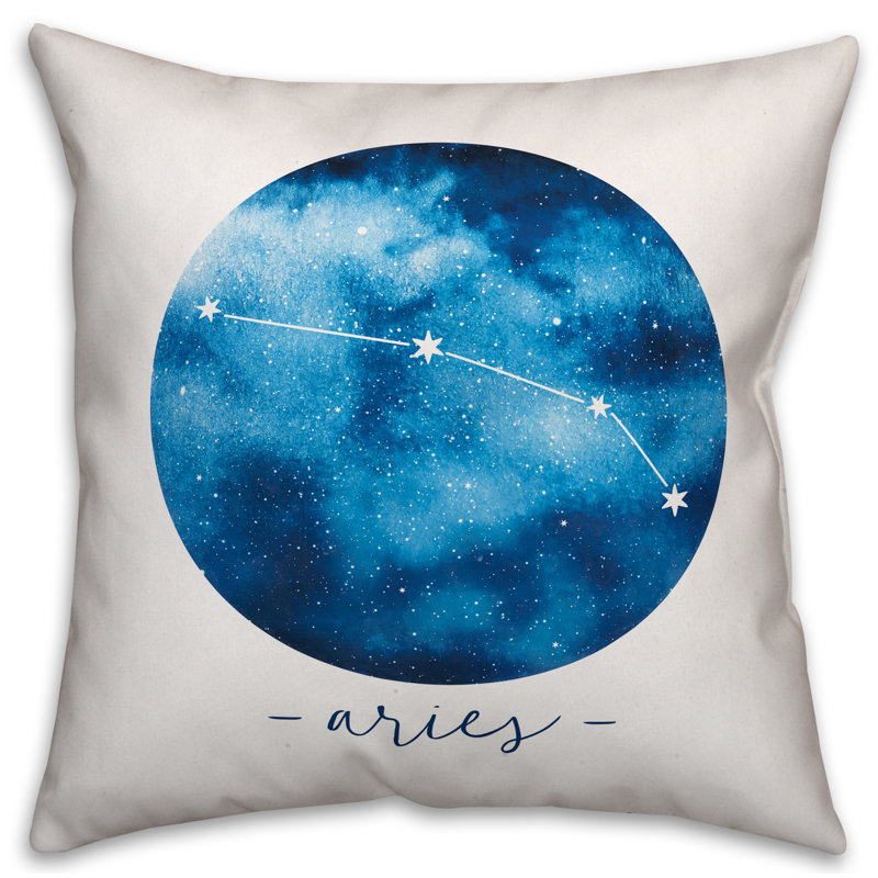 Aries Zodiac Sign Throw Pillow