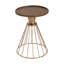 TABLE D'APPOINT HOLLE BORNE RÉTRO ARGENT, ANTIQUE ET COULEUR NATURELLE
