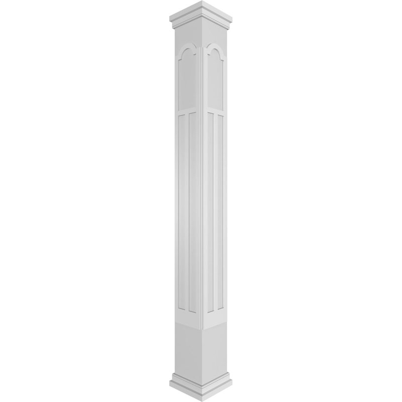 Craftsman Classic Square Non-Tapered Paramount Fretwork Column, 120" H x 11.625" W x 11.625" D