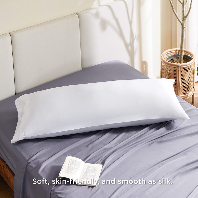 Rayon from Bamboo Pillowcase with Envelope Closure, White, Body Pillowcase