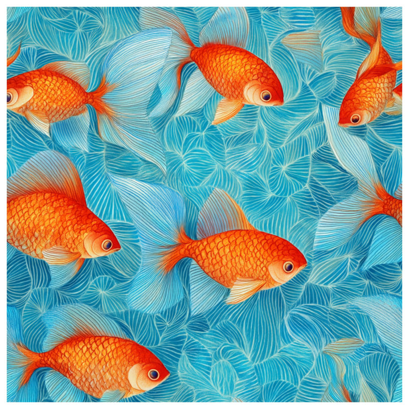 Tapisserie murale Goldfish, 68in H x80in W with 4 Grommets