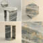 Table d'appoint, table de bout hexagonale pour le salon
